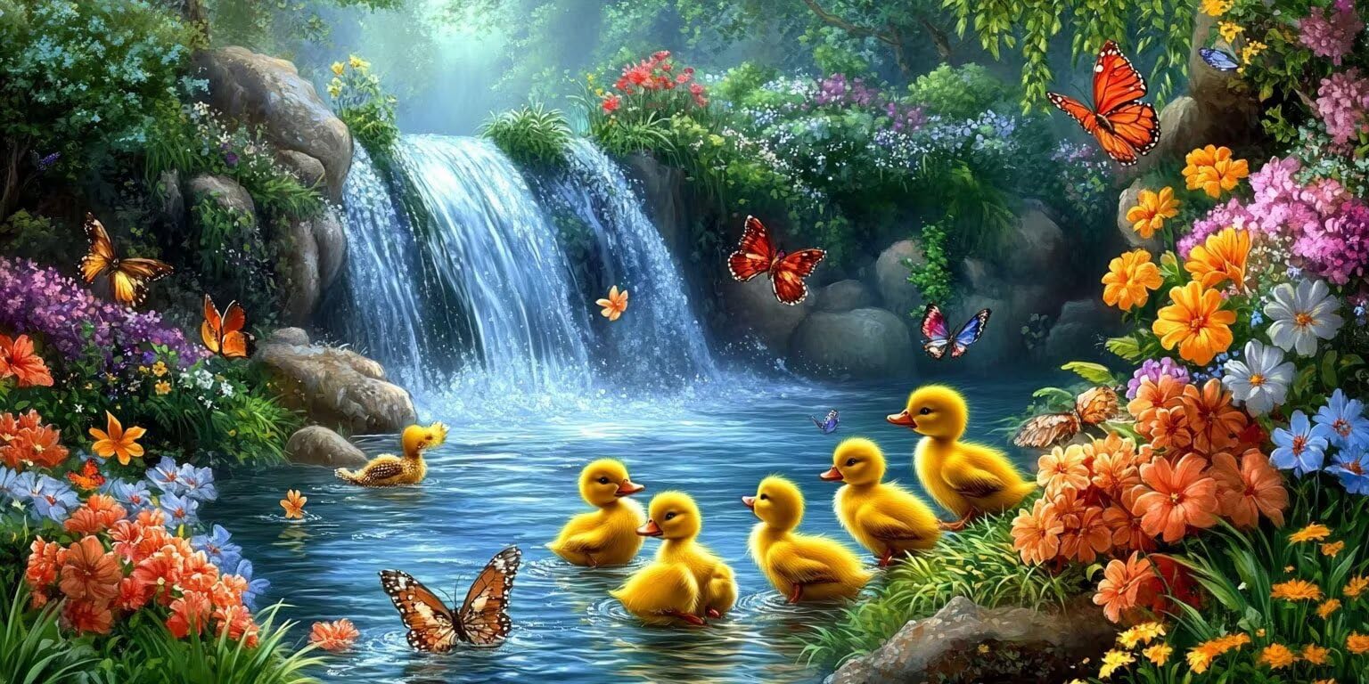 Malen nach Zahlen Erwachsene Wasserfall Acrylfarben Set Leinwand Groß, Leinwand zum Bemalen 60x120cm Ohne Rahmen Tier Canvas for Painting DIY Handgemalt Ölgemälde Kit, Deko Wohnzimmer e-719