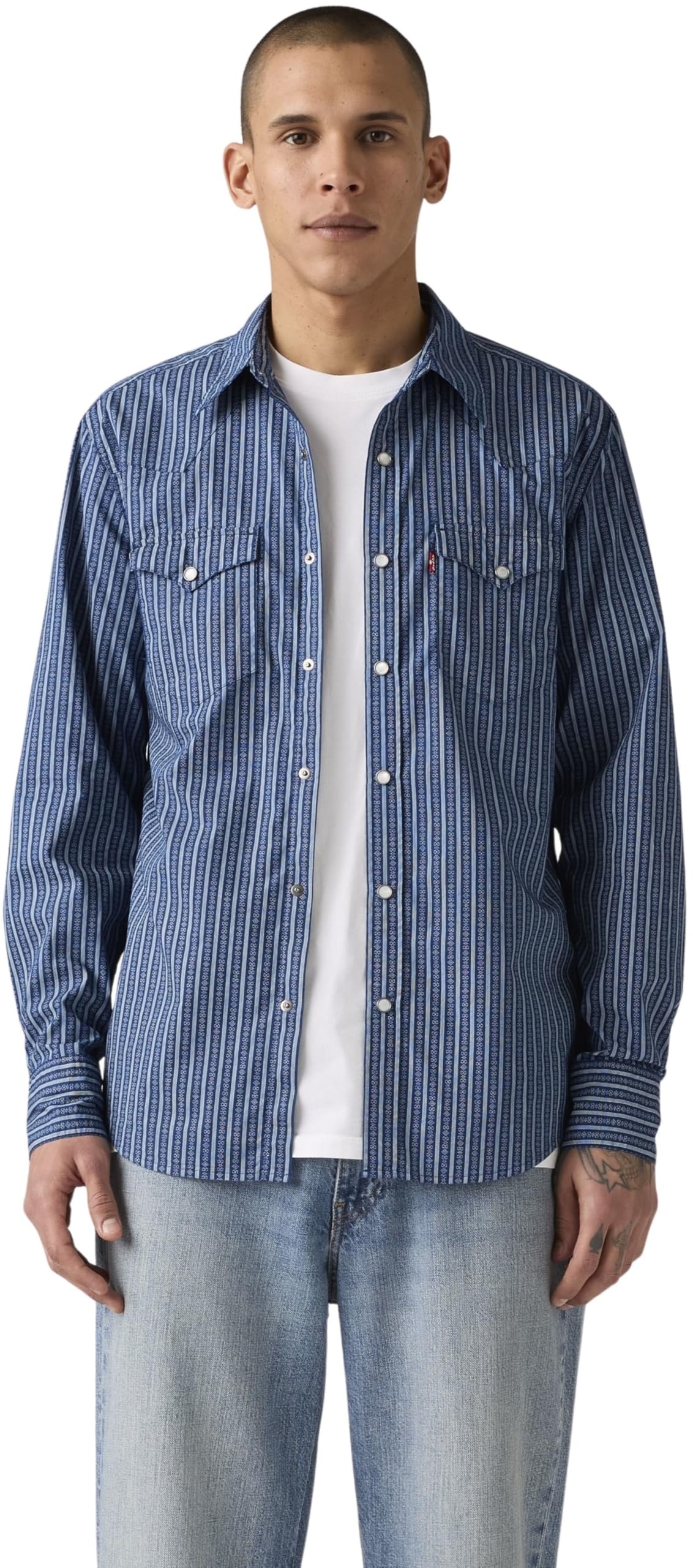 Levi's Hombre Camisa Western Barstow con Cuello francés, Regular Fit