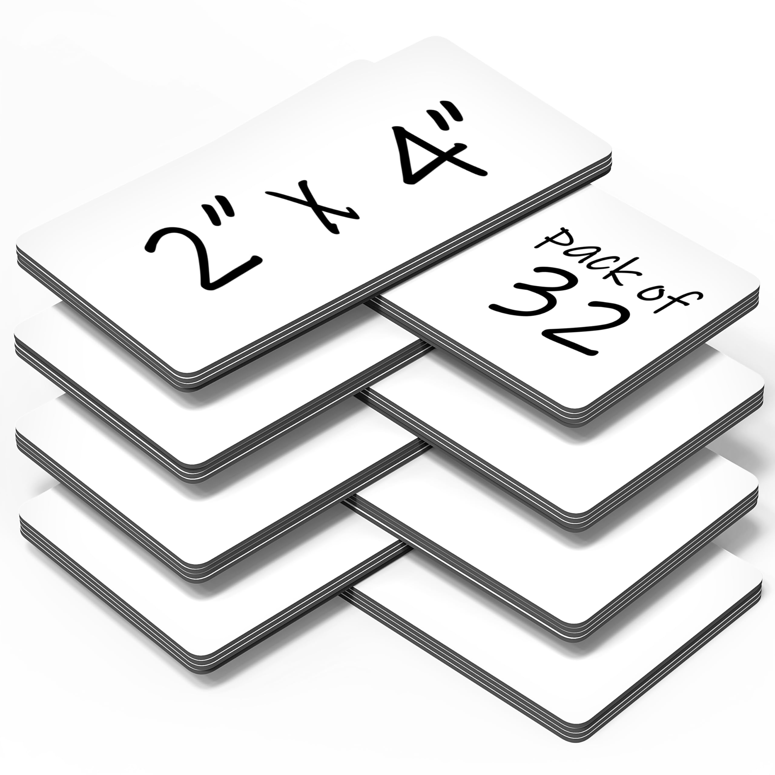 32 Pack Dry Erase Magnetic Labels 2x4 in - Magnetic Name Tags for Classroom Lockers School Bus - Classroom Magnets for Names - Magnet Labels for