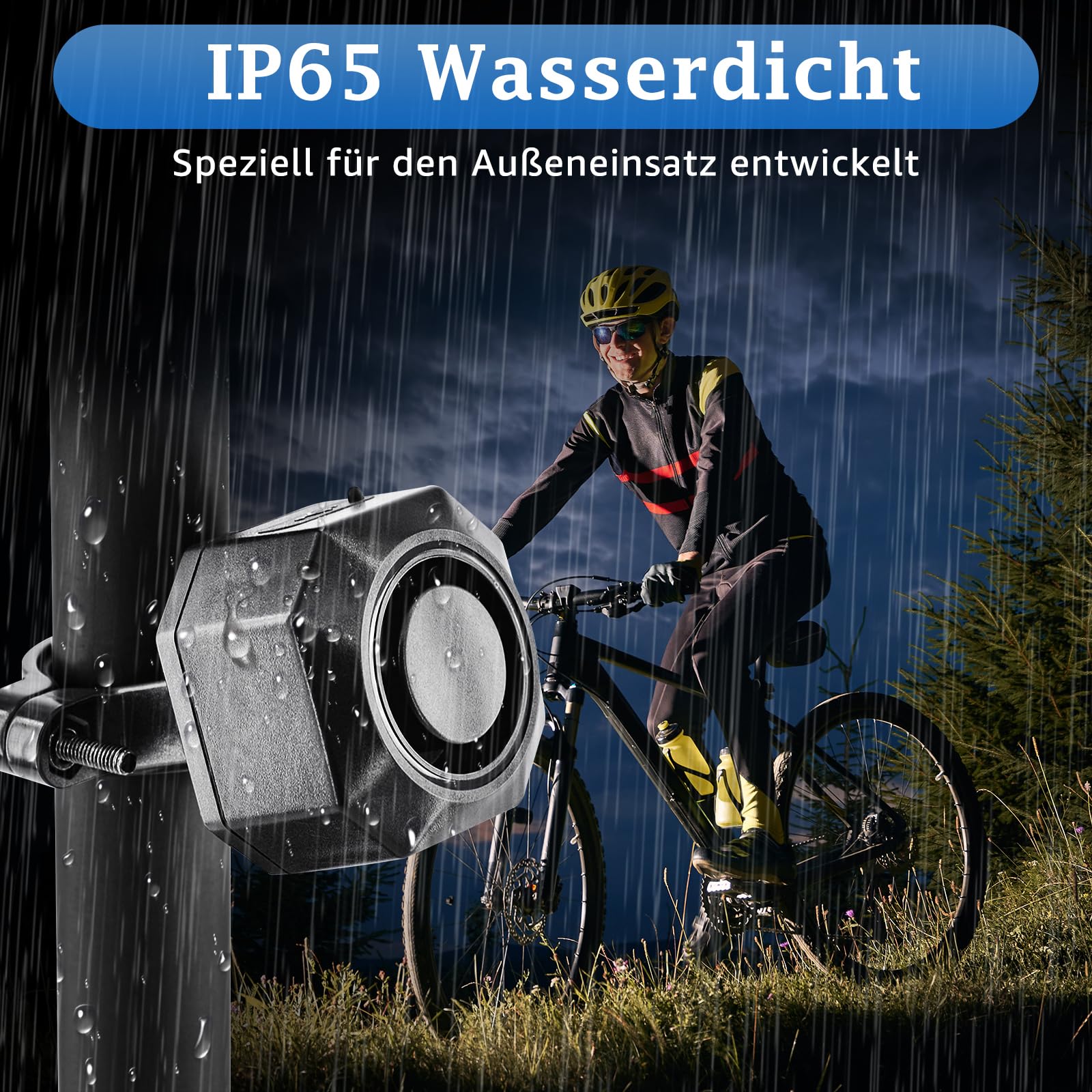 NineLeaf Alarme de vélo Anti-vol avec Support USB C Rechargeable 110 DB Intrus Vibration Moto Alarme Système de sécurité étanche Vélo Mobilité Scooter Alarme avec télécommande 2PK