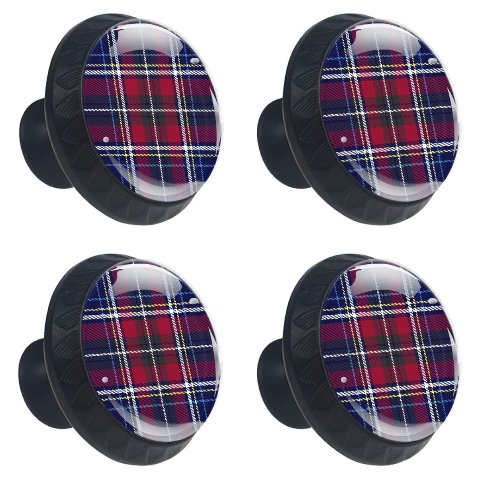 Boutons de meuble ronds en verre bleu lot de 4 pour relooker vos tiroirs