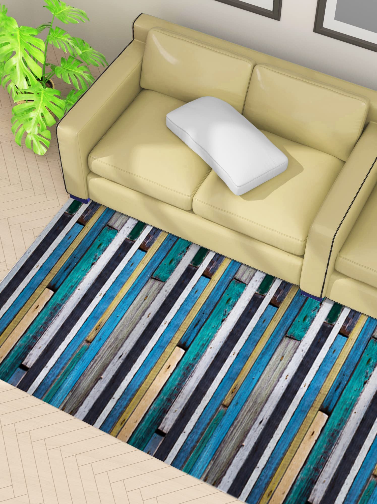 RYNS Antideslizante Alfombrilla 50x170cm PVC Impermeable Resistente Manchas Alfombra de Cocina Antideslizante Mejor Calidad Diferentes Dimensiones para Pasillera/Salón/entrad, F