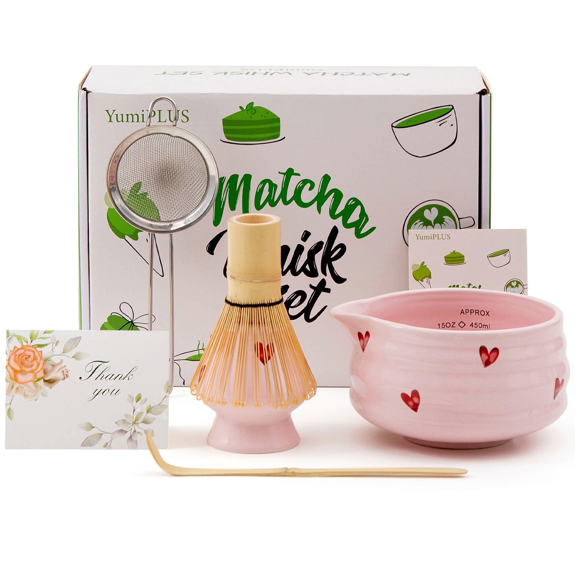 Winkrs - Matcha Thee Set Met Bamboe Garde & Theelepel Met Een Houder Van Keramiek Matcha Klopper Whisk Japanse Theeceremonie Handmade Glaze White