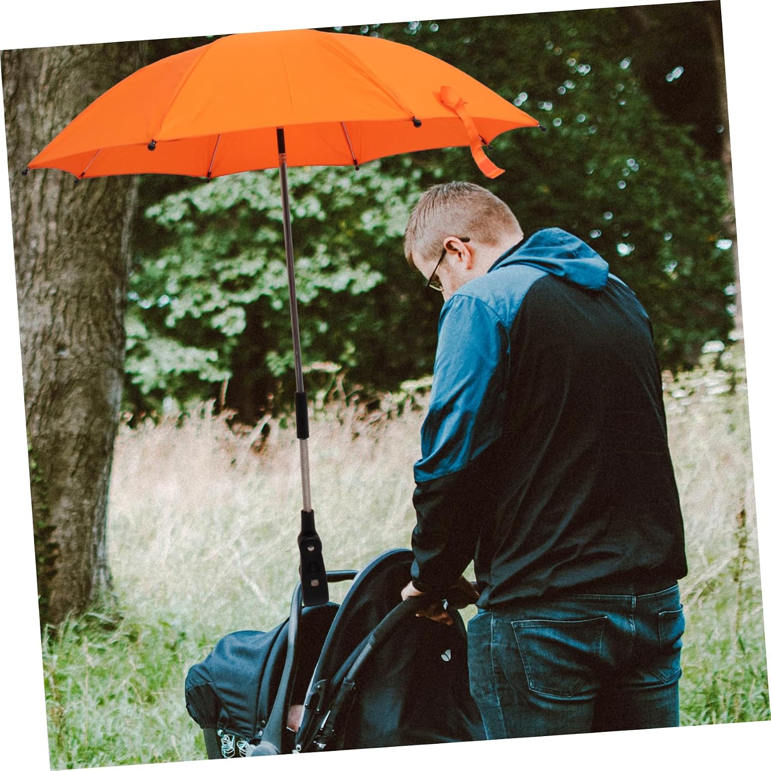 MERRYHAPY Stroller Parasol Uv Protection Umbrella Pram Cover Stroller Sun Cover Holder for Easy Installation