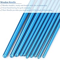 Vista 5 de BOSOBO Juego de Pinceles de Pintura, Paquete de 2, 20 Piezas con Punta Redonda Puntiaguda, Cerdas de Nylon, Pinceles de Pintura Acrílica