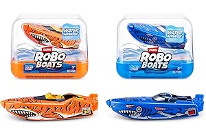 ZURU Robo Alive Robo Boats 2 Pack: Tiger Shark & Robo Shark