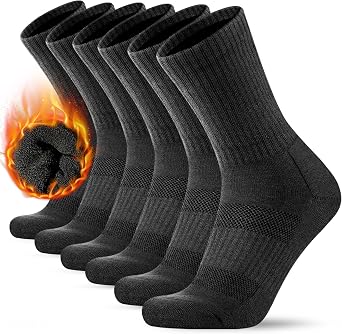 KEECOW Merino Wool Hiking Socks Men & Women 3 Pairs Thermal Fleece Socks Winter Socks Warm Socks for Outdoor Sports