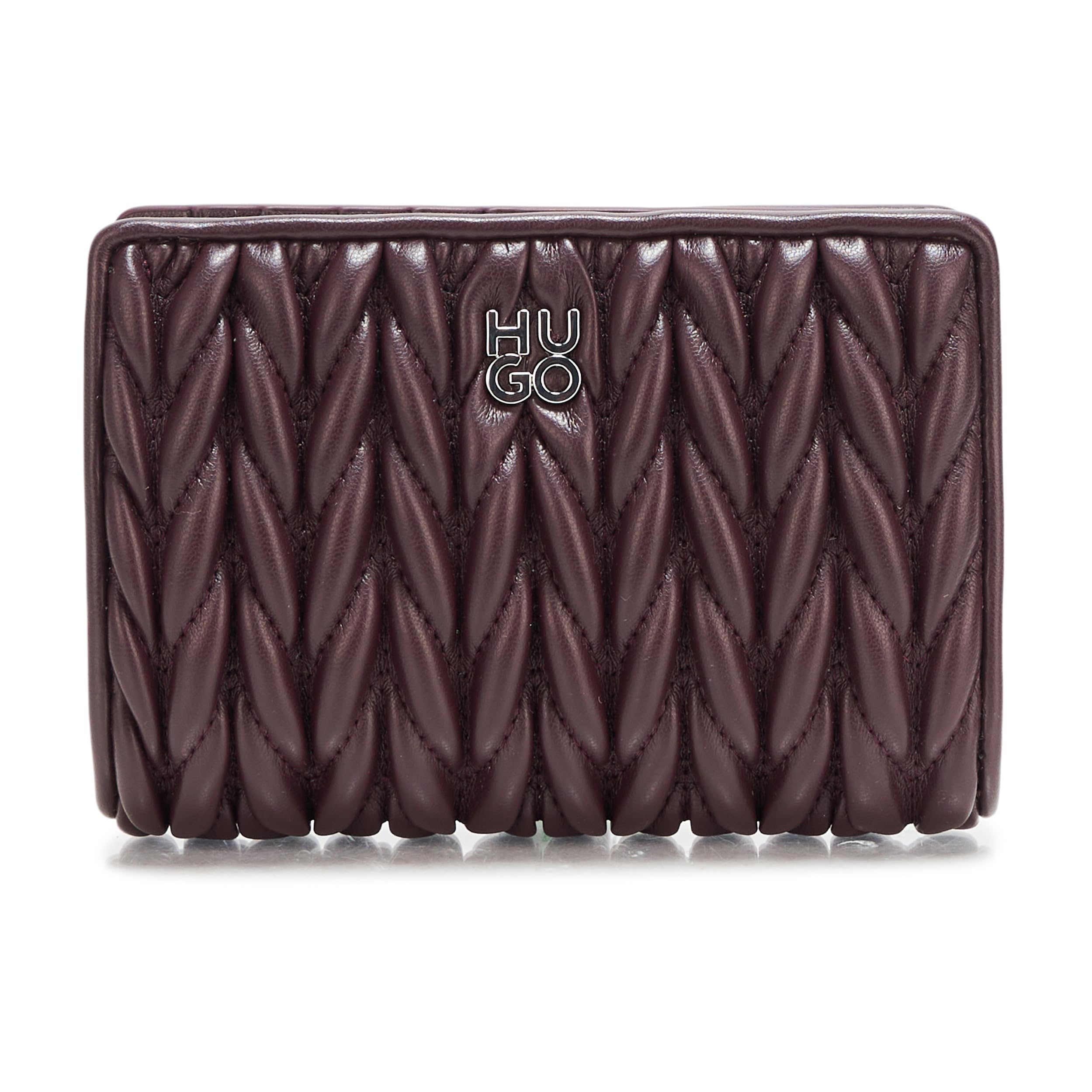 

                                                    HUGO, Stacked Logo Textured Leather Wallet, Coffee