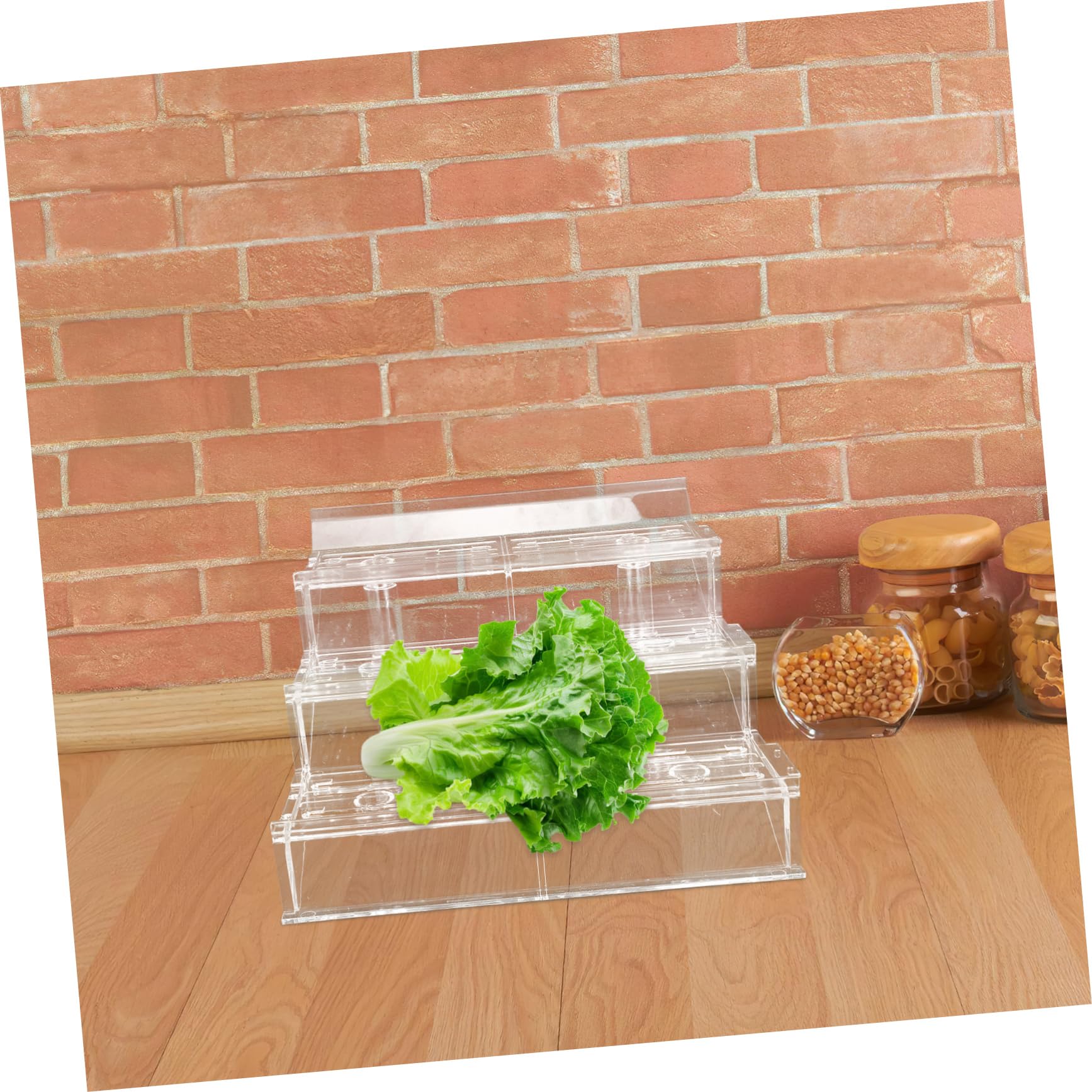 Veemoon Expositor De Refrigerado Escalera Transparente Fácil Configuración para Mostradores De Supermercados