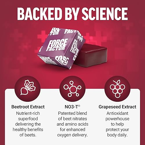 Vista 13 de Force Factor Total Beets - Masticables suaves con remolacha, nitratos, L-citrulina, extracto de semilla de uva y antioxidantes, suplemento