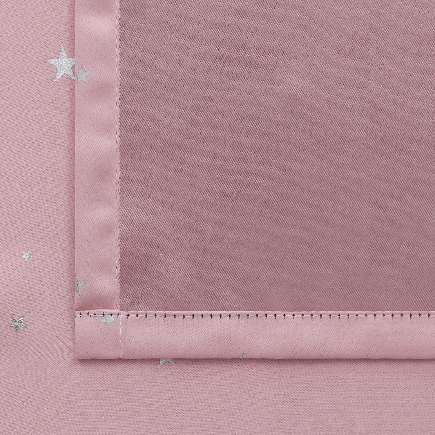 BGment Kids Blackout Curtains for Bedroom, Rod Pocket Room Darkening Curtains Decoration Thermal Insulation Window Drapes for Nursery, Children Room, 2 Panels, Each 52 x 84 Inch, Light Pink