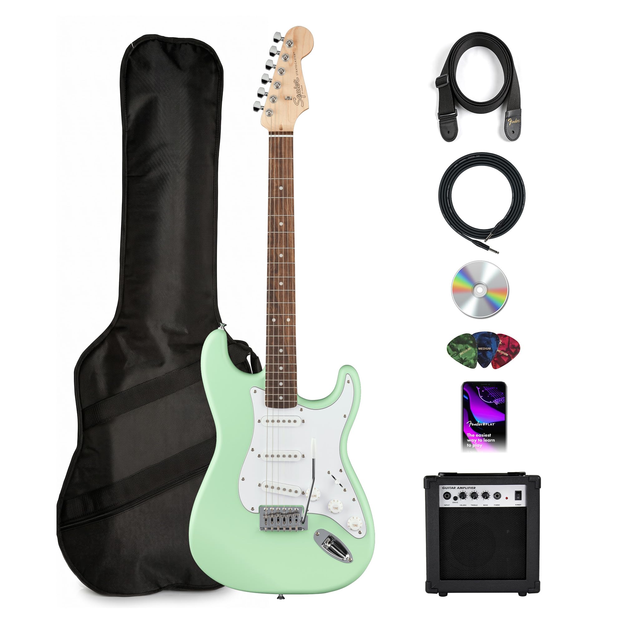 Amazon.co.jp: Fender Squier Stratocaster エレキギター - サーフ