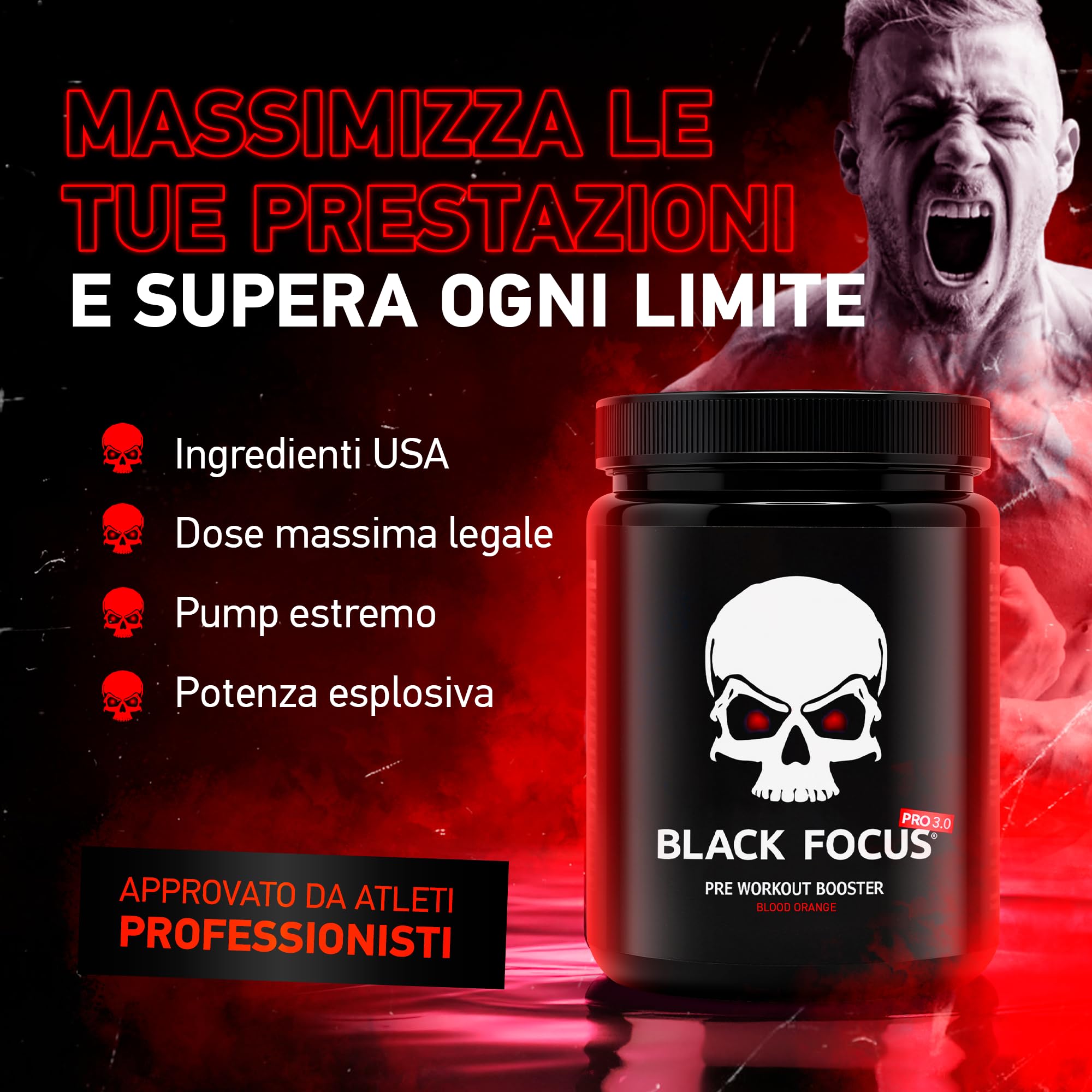 Pro 3.0 Pre-Workout Potente 400 g - Formula ad Alta Intensità con Caffeina, Zynamite, L-Citrullina, Oxystorm - Frutto del Drago - Made in Germany - 20 Porzioni