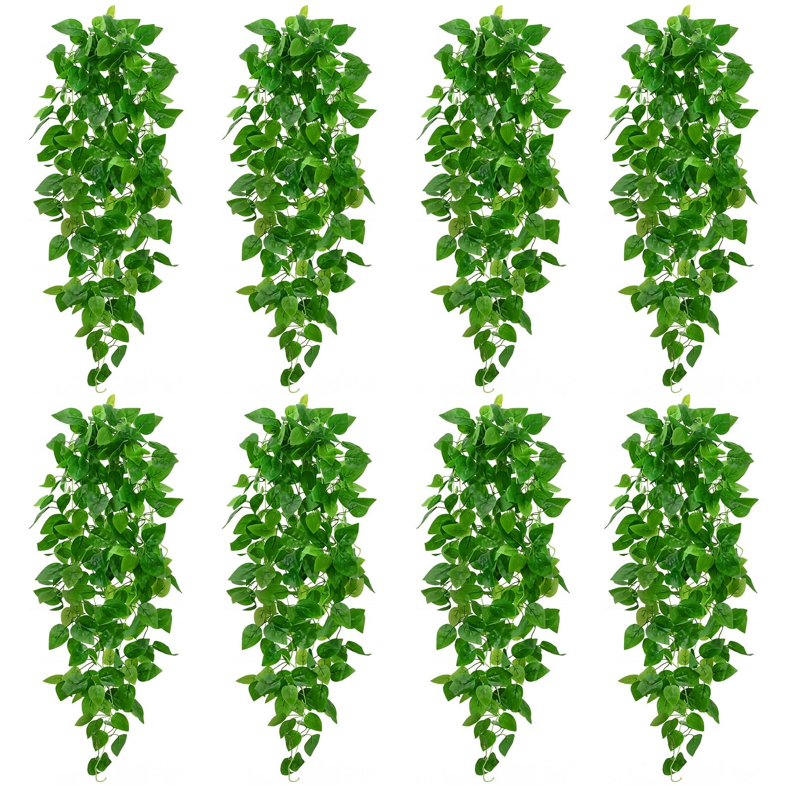 Plantes artificielles à suspendre BLEUM CADE lot de 8 fausses plantes pothos