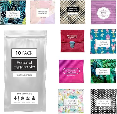 Kit menstrual todo en uno, paquete de 10 unidades, varios colores, comodidad sobre la marcha, paquete de kit de período para viajes, preadolescentes