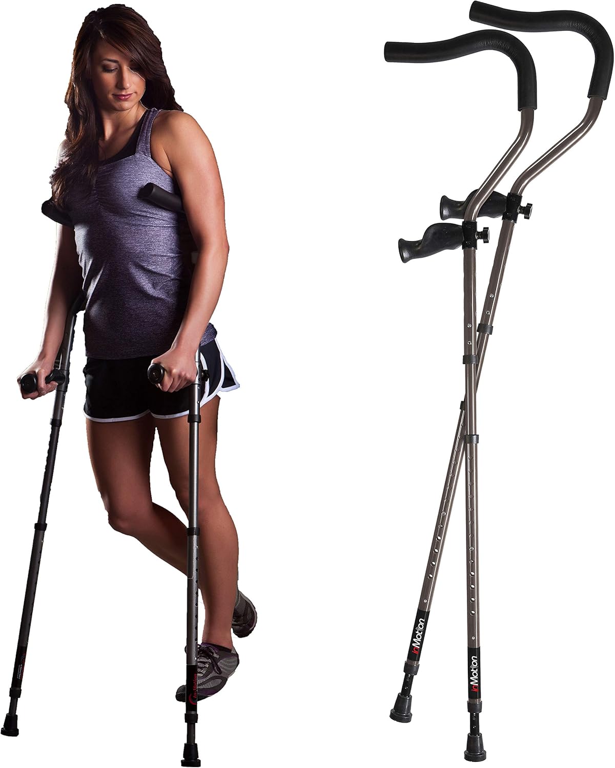 inMotion Pro Crutches Foldable Ergonomic Handles
