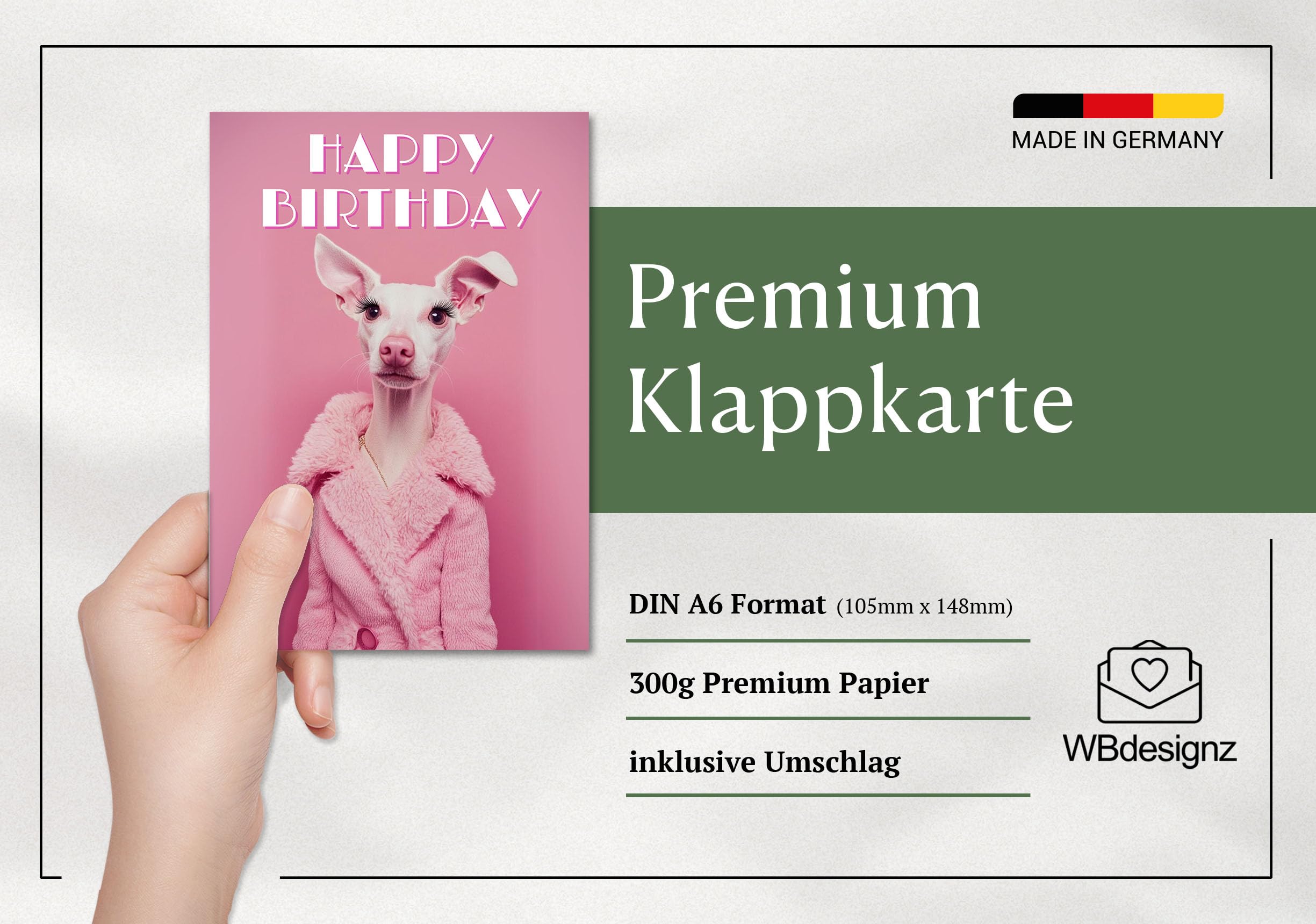 Lustige Happy Birthday Karte Mit Schaf & Sonnenbrille - DIN A6 Geburtstagskarte Mit Umschlag