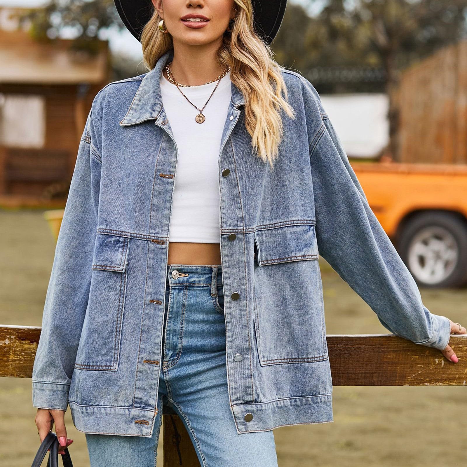 Cappotti di jeans da donna per il Regno Unito Gilet lungo da donna Regno Unito con bottoni cardigan estivi giacca di jeans lunga giacca di jeans Plus Size cardigan corto cardigan leggero