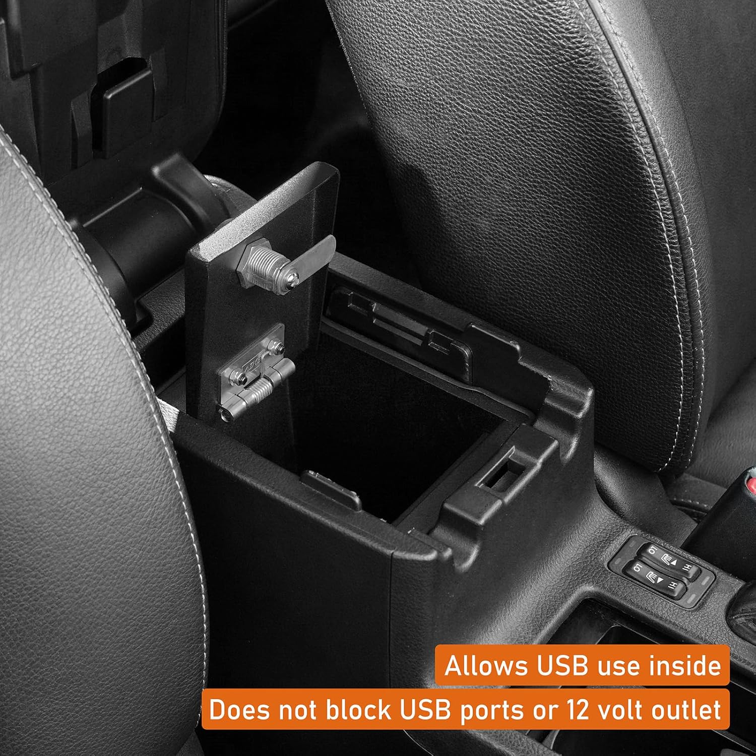 Hooke Road Crosstrek Center Console Safe Lockbox Insert Armrest Storage for 2013-2017 Subaru XV Crosstrek, Heavy Duty Black Steel Password Lock Box Vault