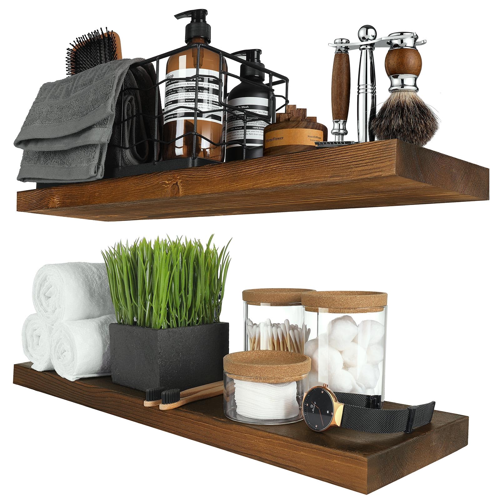 Natural Wood Wall Shelf