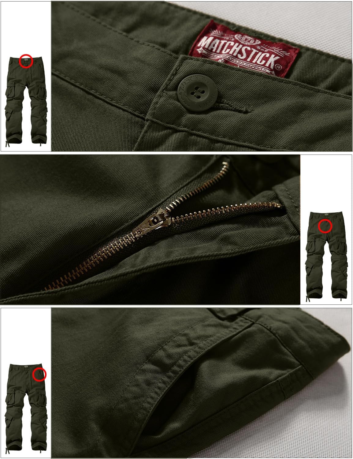 Match Men's Wild Cargo Pants - Image 5