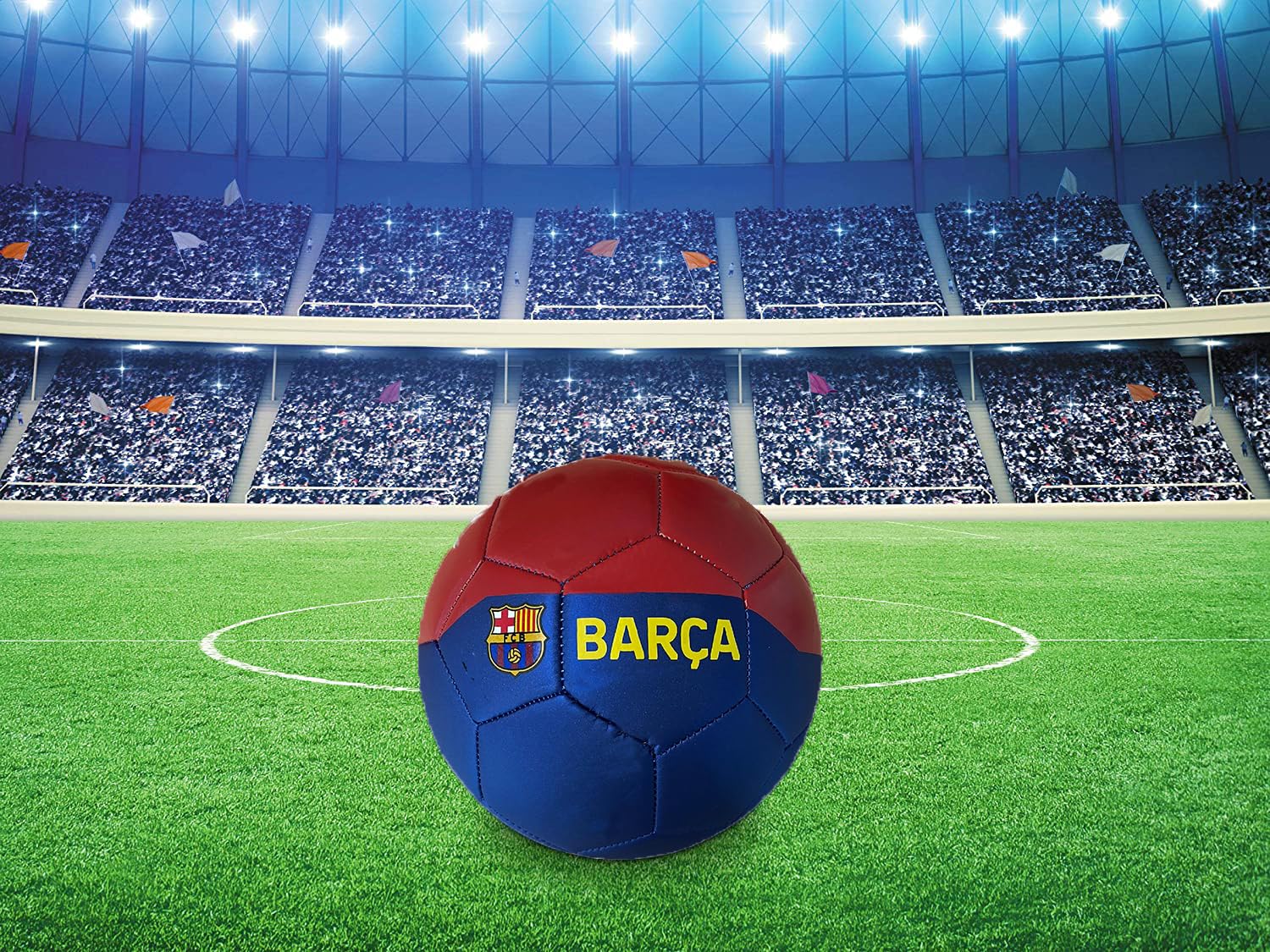 Pallone Da Calcio Barcellona Deluxe Misura 5 | 2023 Design Blaugrana Per Partite E Allenamenti