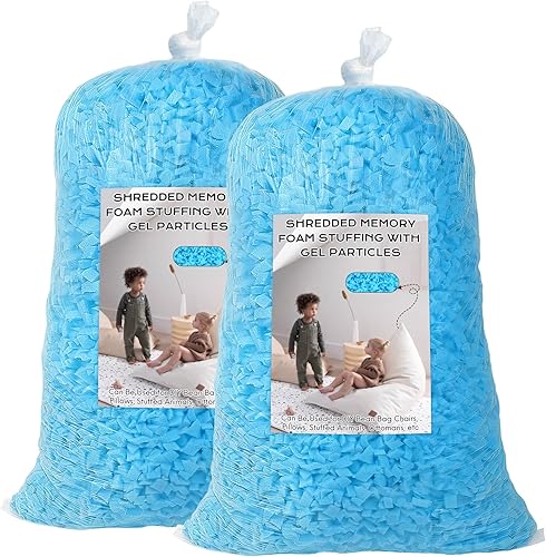 Relleno para Saco de Frijoles Garifon, 4.5kg de Relleno de Espuma Viscoelástica Triturada, Relleno para Silla de Puf, Relleno para Saco de Boxeo,