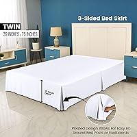 Vista 2 de Rodapié, Microfibra, Blanco, gemelo