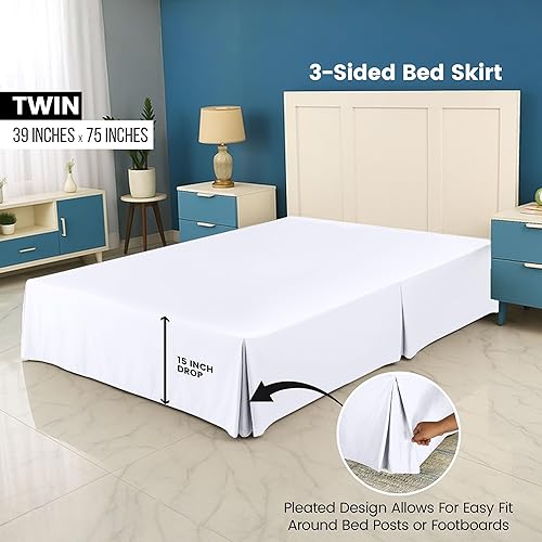 Miniatura 2 de Rodapié, Microfibra, Blanco, gemelo