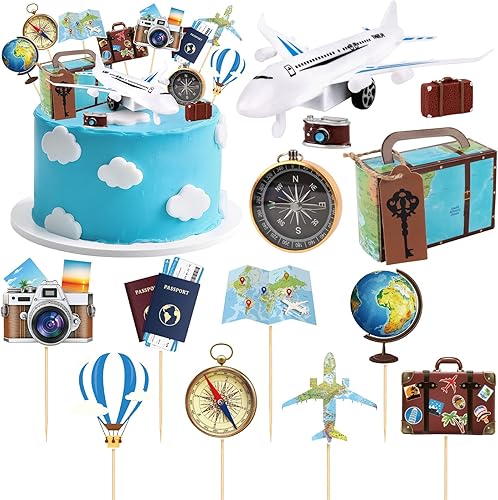 Miniatura 109 de Hooqict 26 piezas de decoraciones de pasteles de los años 80 y 90, decoraciones retro de los años 80 de hip hop con bolas de purpurina para cupcakes