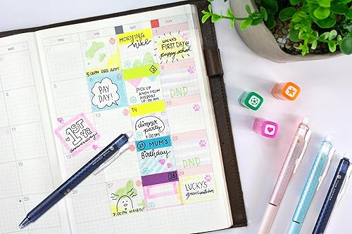 Miniatura 5 de Pilot Bolígrafo Frixion Ball Knock, Design Series Plaid, 0.020 in, azul marino (LFBK23EF-DBNVB)