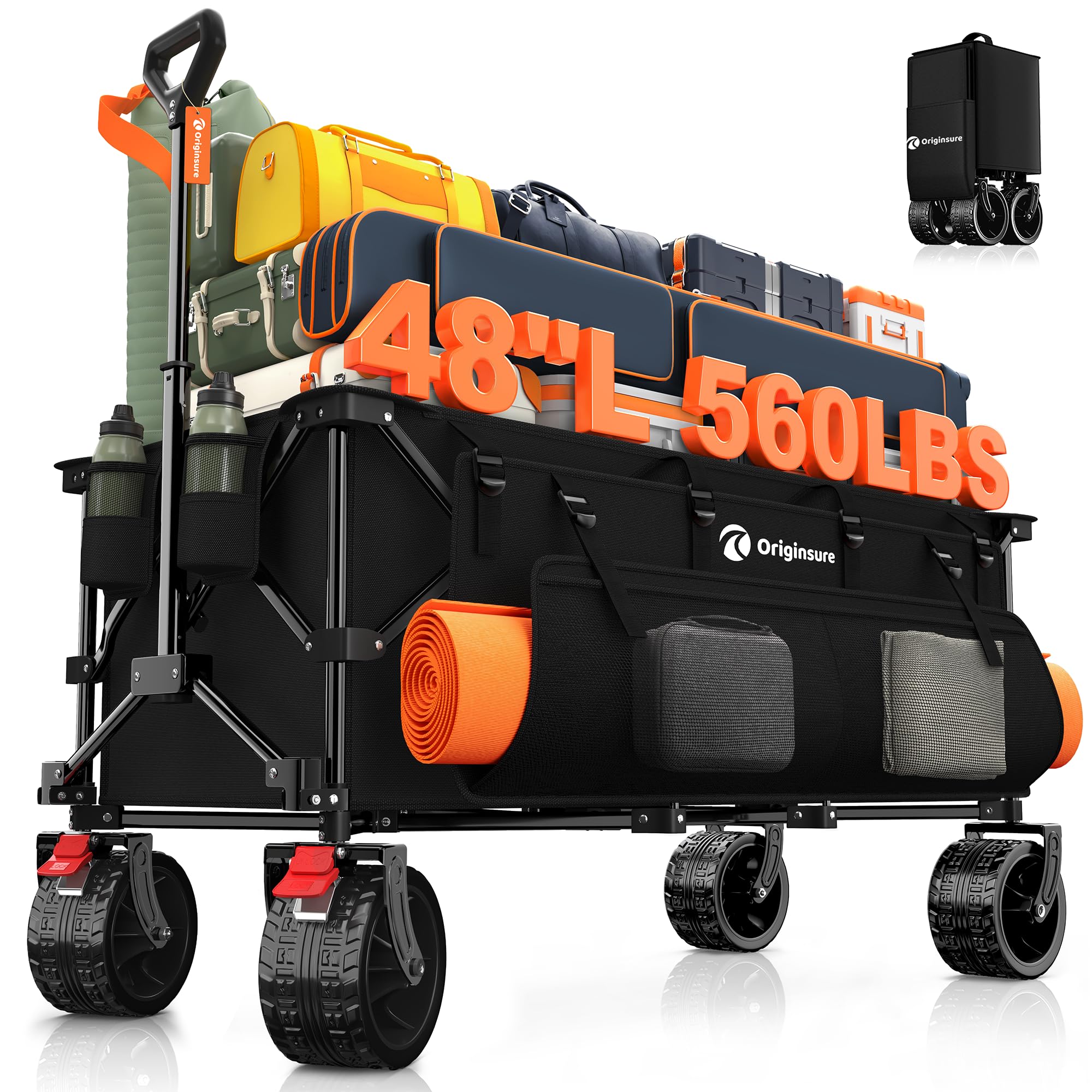 Originsure 48 inch L Folding Beach Wagon