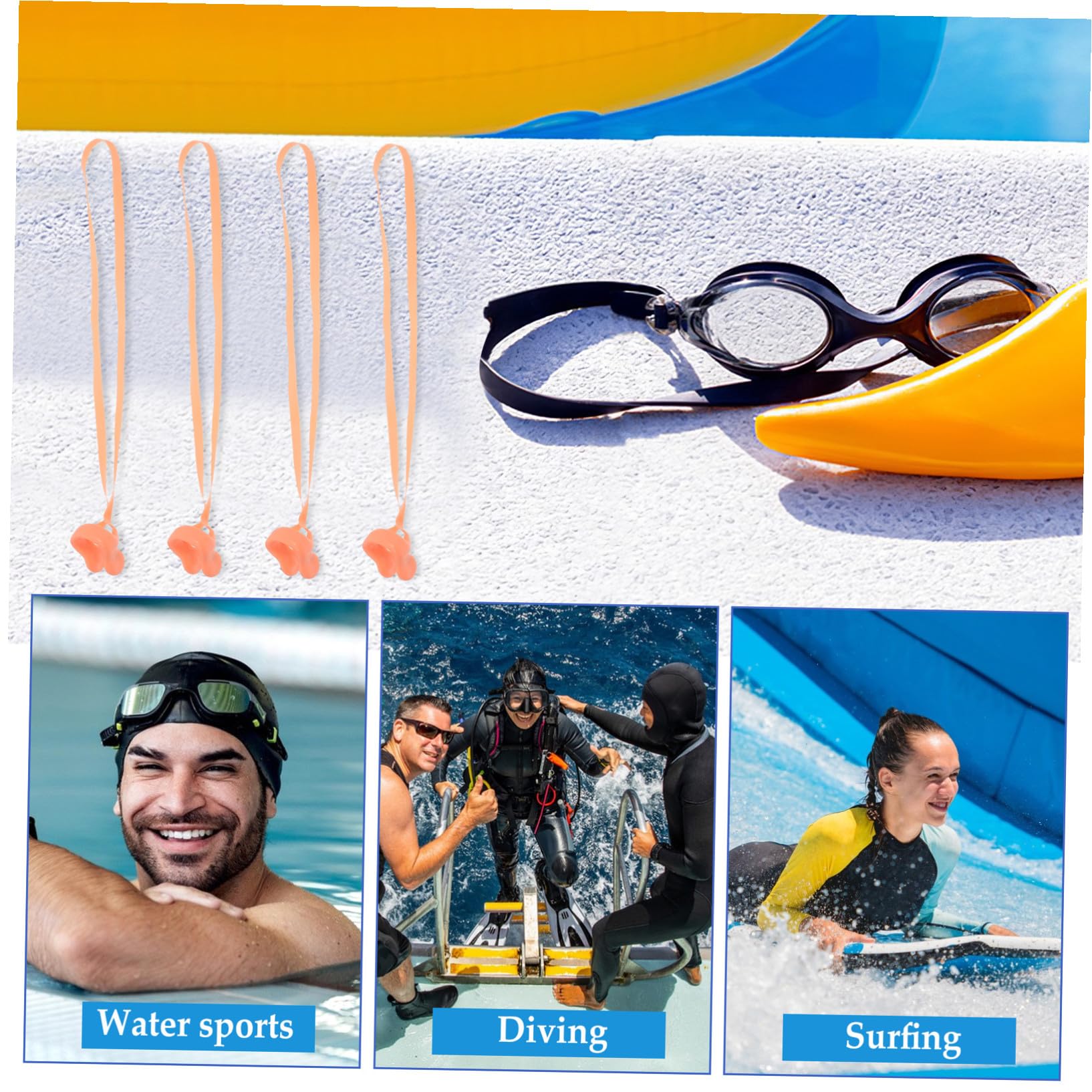BESPORTBLE 20piezas Clips Nasales Profesionales para Natación Accesorios Resistentes Al Agua Convenientes y para Surf y Acuáticos