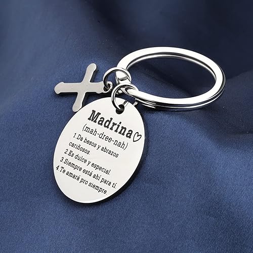 Miniatura 5 de TGBJE Llavero Madrina para padrinos, regalo de primera comunión, regalo de agradecimiento para padrinos