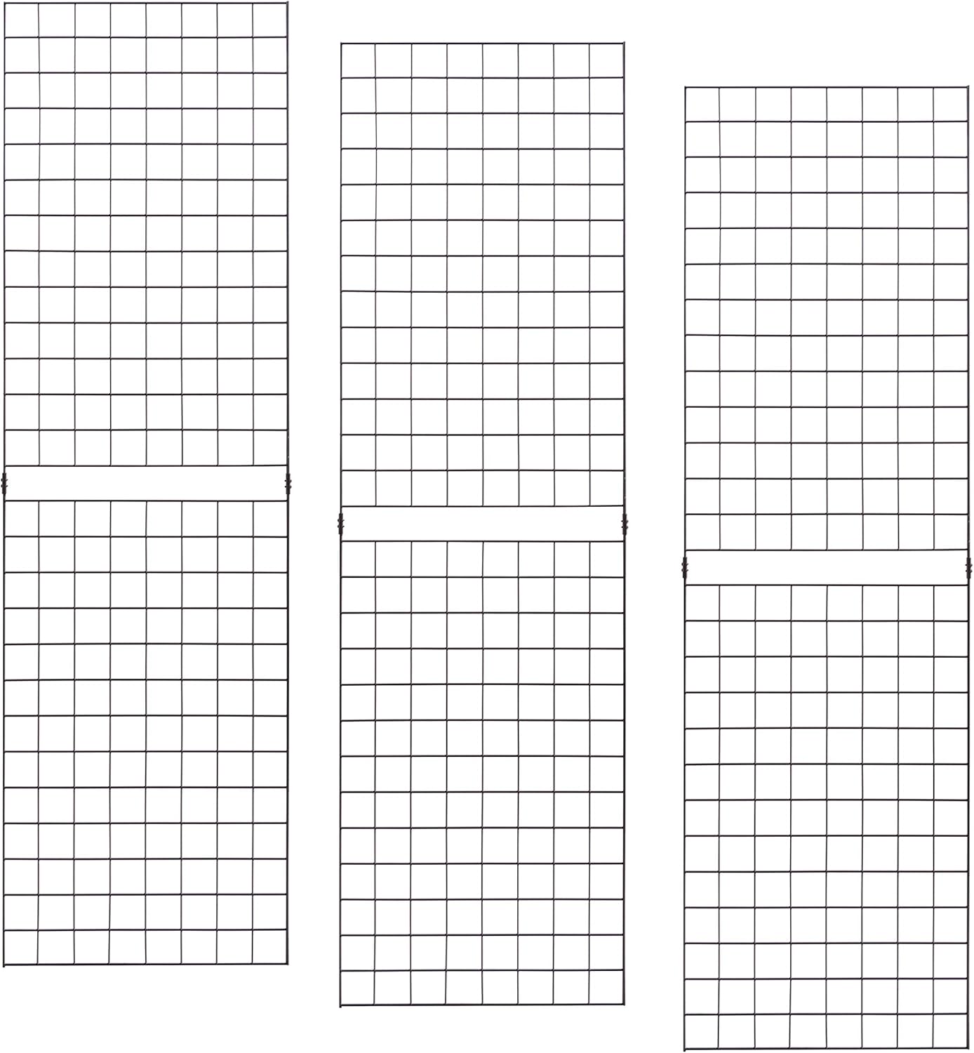Econoco Portable 2’ X 7’ Black Grid Panels - Pack of 3 2 ft x 7 ft Black