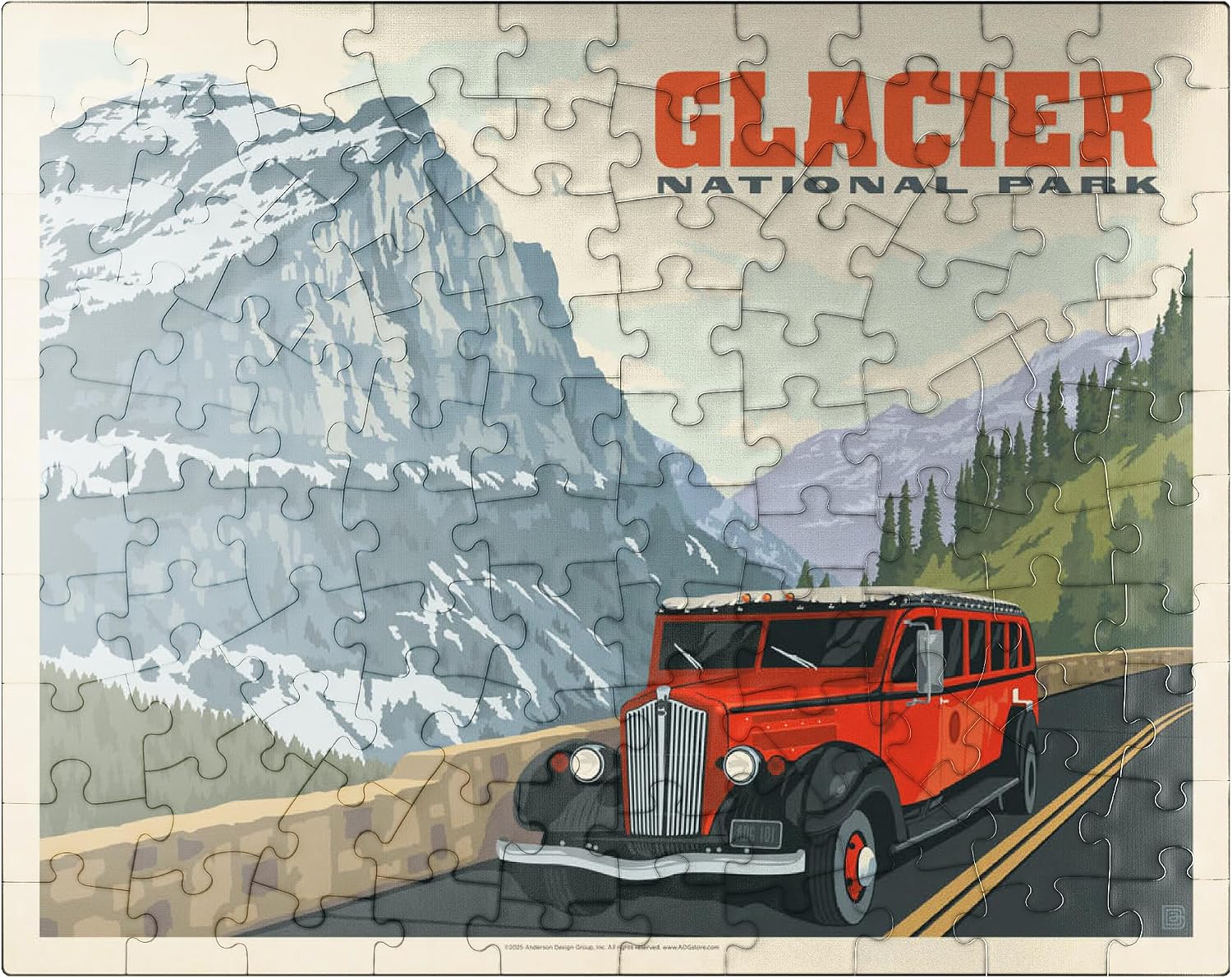 MyPuzzle Glacier National Park: Going to The Sun Road (Horizontal) - Premium 500 Piece Jigsaw Puzzle for Adults