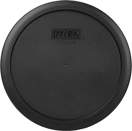 Miniatura 4 de Pyrex (4) cuencos de vidrio 7203 y (4) tapas negras Pyrex 7402-PC fabricadas en los Estados Unidos
