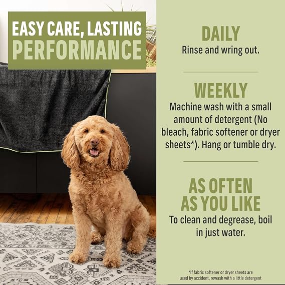 E-Cloth Pet Cleaning & Drying Bath Towel, Absorbent & Easy to Wash - Medium