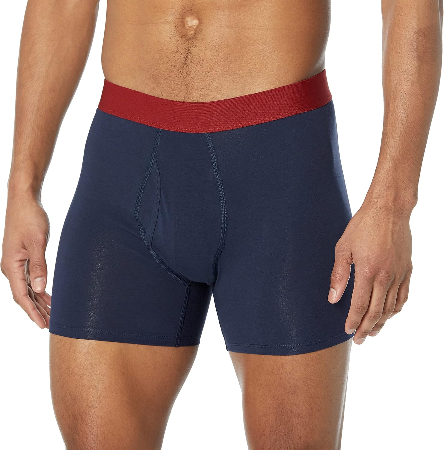 Amazon Essentials Men's Cotton Jersey Boxer Briefs (Available in Big & Tall), 5-Pack - Image 2