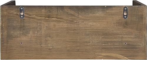 Miniatura 4 de Kate and Laurel Kitt - Mesa auxiliar flotante con cajón, color marrón rústico Marrón rústico,Negro,Marrón nogal