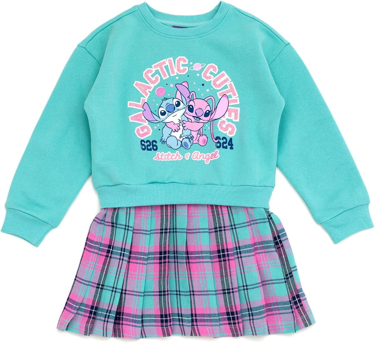 Disney Vestido a cuadros de forro polar para niña de niño pequeño a niño grande