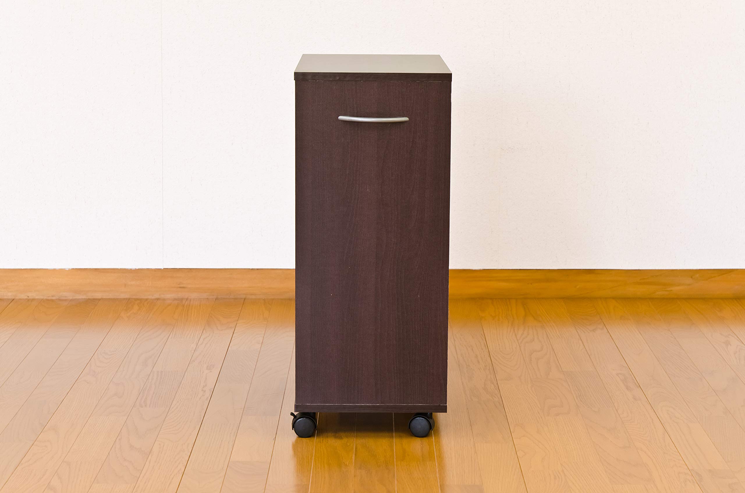 ダークブラウン 2段チェスト ニトリ（NITORI） 工具不要で組み立て簡単ワイドチェスト