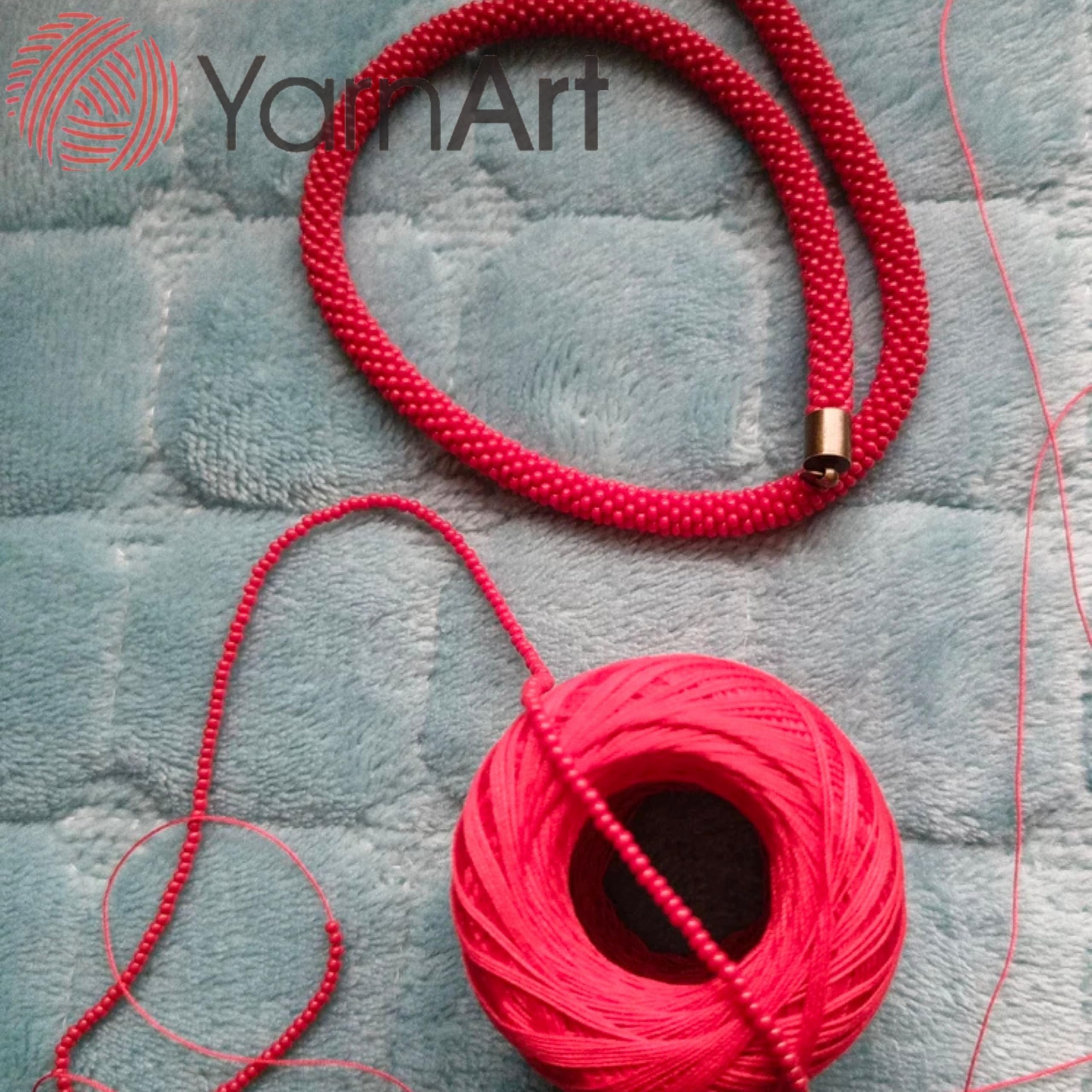 YarnArt Canarias 100% Mercerized Cotton Crochet Thread – 20g (0.7 oz), 203 Yards – Ultra Fine Lace Weight Yarn for Crochet, Lace, Doilies, Embroidery & Accessories (9999, Black)