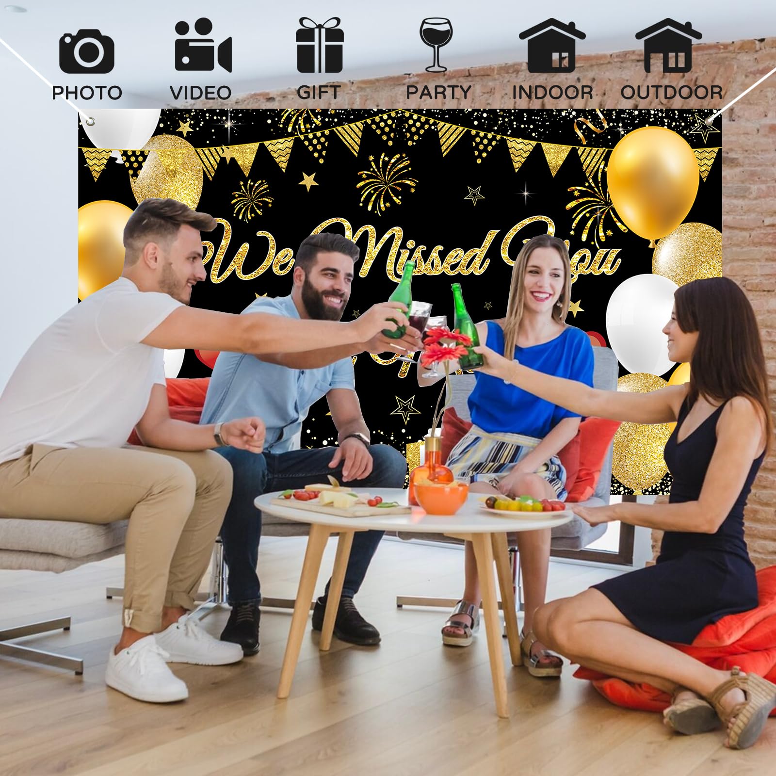 Koliphy We Missed You So Much Banner, Welcome Home Decoration, Welcome Back Banner for Back to School Family Return - Image 4