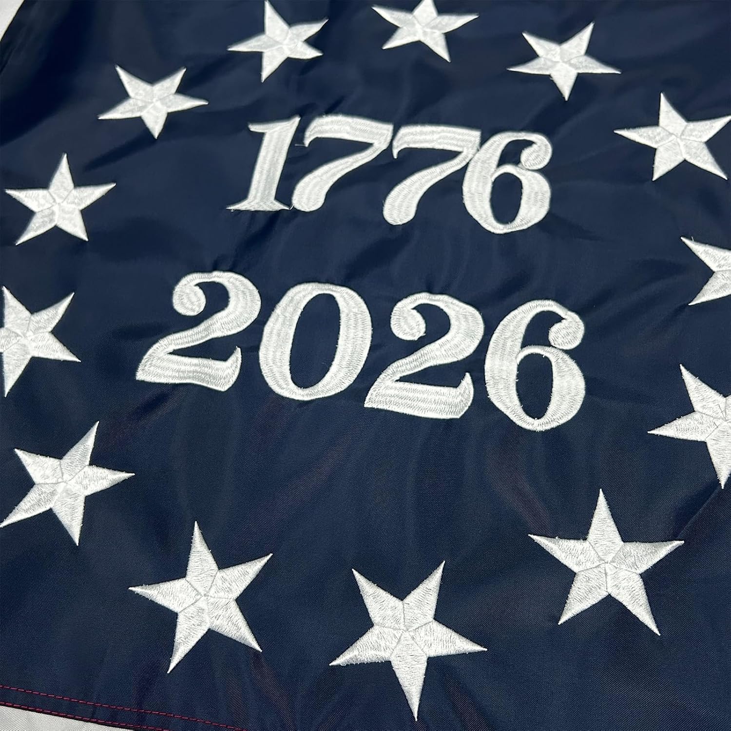 AMZFLAG 2026 250 Anniversary USA Flag 4X6 ft, Embroidered 1776 2026 American Betsy Ross Flags for 250th Anniversary Outside, Bennington 13 Colonies US 250 American Flag with 2 Brass Grommets