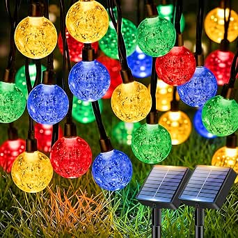 btfarm 50-LED Solar Garden String Lights...