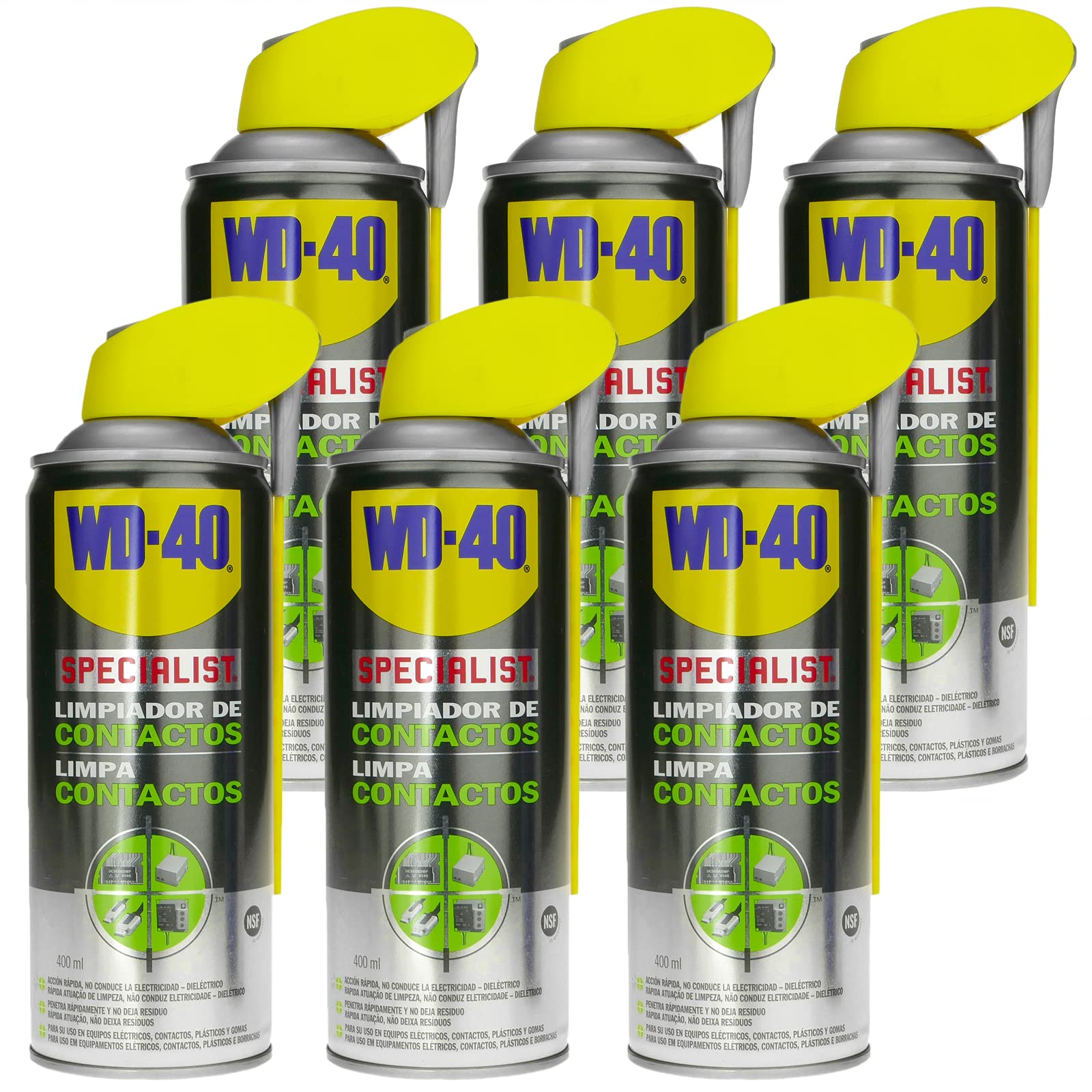 Limpiador de contactos - WD-40 Specialist 400ml - Pack de 6 unidades