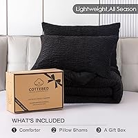 Vista 6 de COTTEBED Juego de edredón reversible de algodón de chenilla, tamaño Queen, edredón de plumón suave y moderno con textura de lujo, ligero para todas