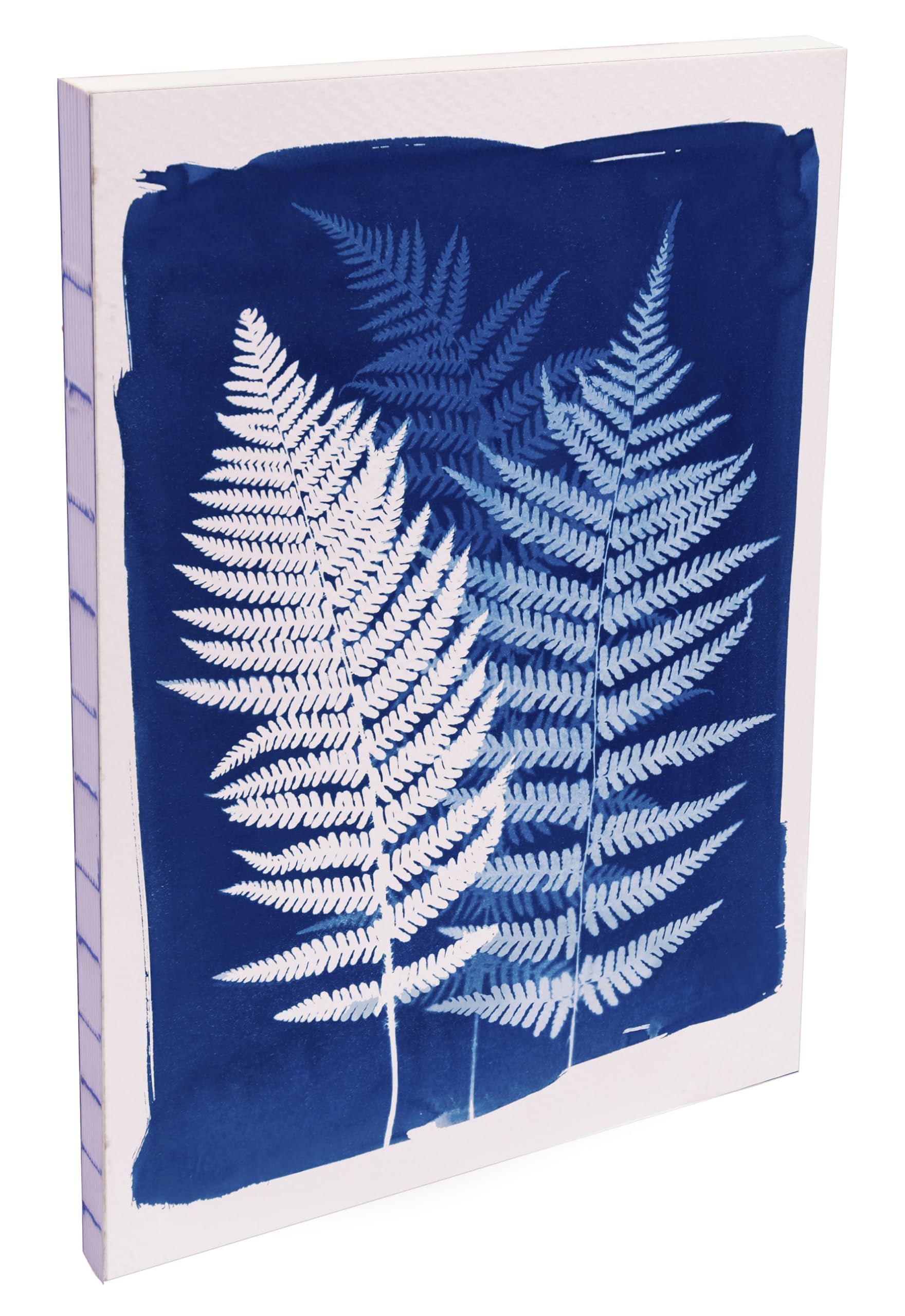Clairefontaine 83505C - Softcover Notebook Floral Pattern/Cyanotype A5 14.8x21cm 160 Lined Pages 90g White Paper Plain Back Cyanotype Collection AST Delivery
