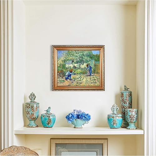 Miniatura 520 de A&T ARTWORK The Starry Night de Vincent Van Gogh. Tamaño del marco: 36 x 30 pulgadas, tamaño de la imagen: 30 x 24 pulgadas, reproducciones clásicas